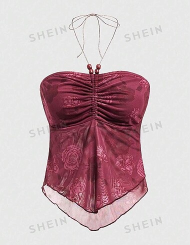 Shein bordo crop