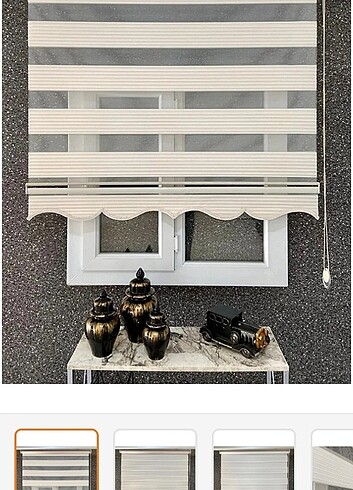  Beden 150x200 cm KREM GENİŞ PLİSELİ ZEBRA STOR İTHAL PERDE GÜNEŞLİK ET