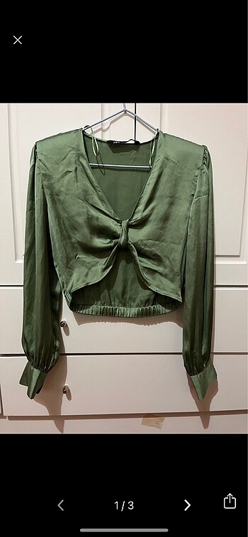 zara saten bluz
