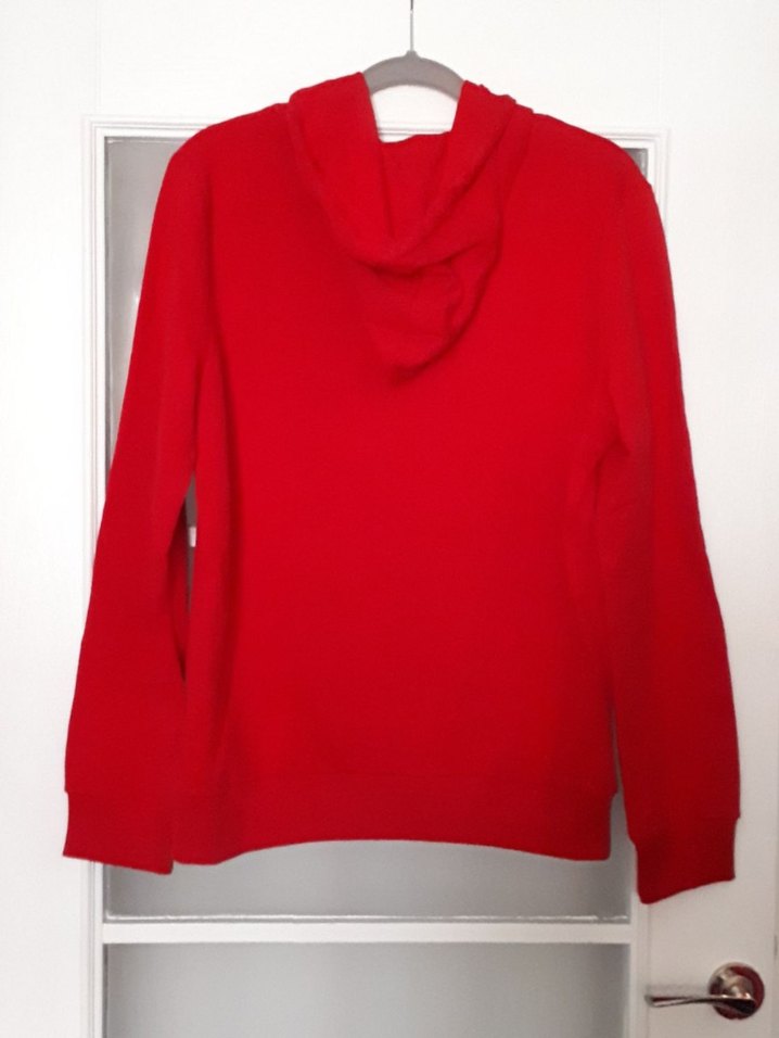 Kırmızı Fermuarlı Uzun Kollu Sweat Hırka - Görsel 2