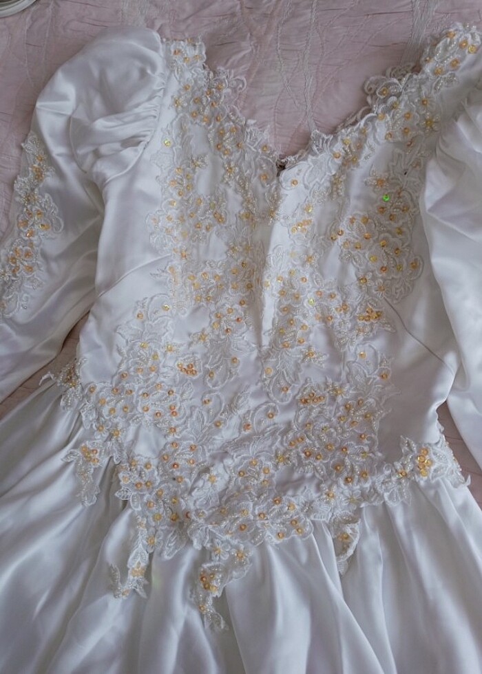 Çok kaliteli özel dikim gelinlik - Görsel 5