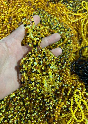 kehribar bebek ve yetişkin kolye