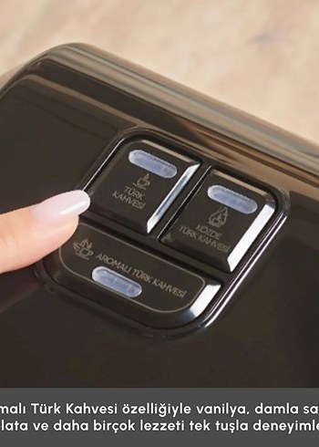 Karaca Hatır Hüps Aroma Sütlü Türk Kahve Makinesi Bronze - Görsel 6