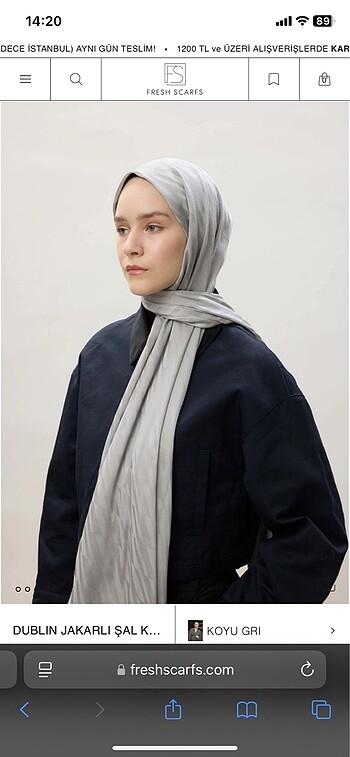 FRESHSCARFS GRİ ŞAL