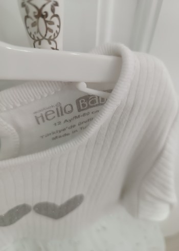 Uzun Kollu Beyaz Kız Çocuk Elbise - Görsel 2