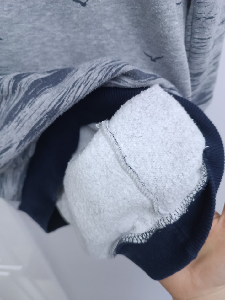 Gri Kapüşonlu Uzun Kollu Sweatshirt - Görsel 2