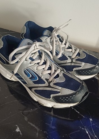 Mavi Gri Bağcıklı Spor Kadın Sneakers