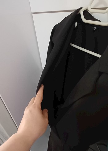 Kısa Kollu Siyah Midi Tulum - Görsel 12