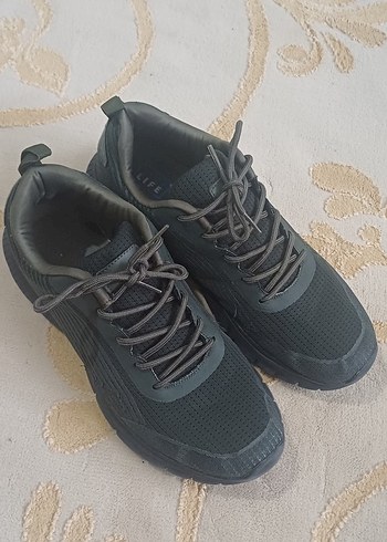 Gri Erkek Spor Ayakkabı Bağcıklı Rahat - Görsel 3