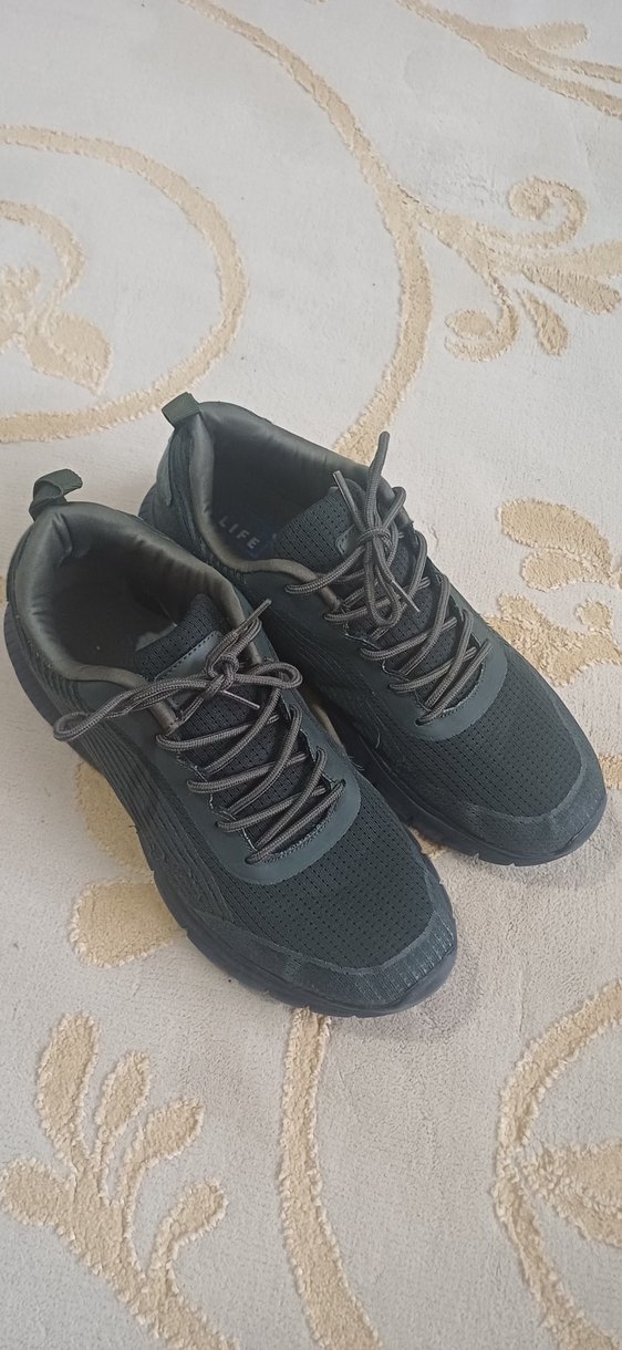 Gri Erkek Spor Ayakkabı Bağcıklı Rahat - Görsel 3