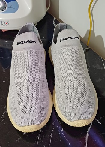 Skechers Erkek Beyaz Gri Spor Ayakkabı - Görsel 2