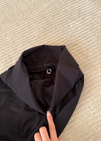 Siyah İspanyol Paça Tayt - Görsel 3