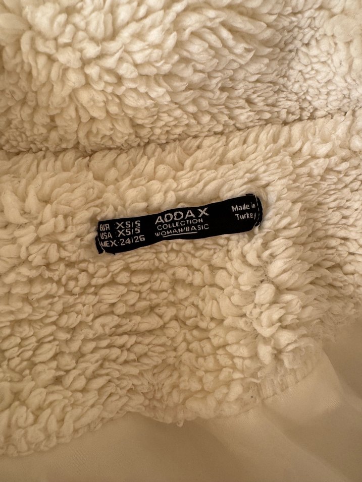 Bej Peluş Kadın Ceket Notched Yaka - Görsel 2