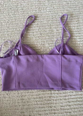 Mor İnce Askılı Bustiyer - Görsel 3