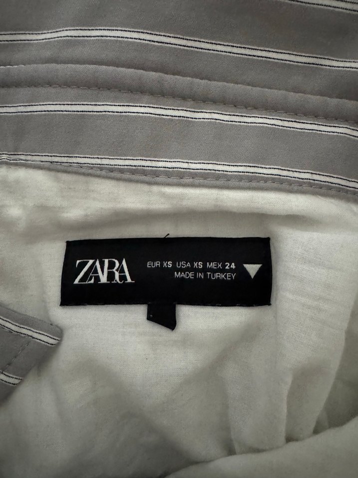 Zara Düğmeli Straplez Gömlek - Görsel 3