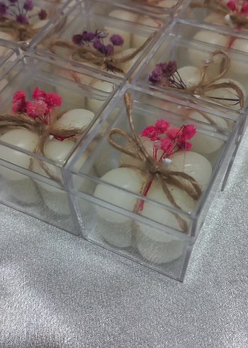 buble mum pleksi kutuda hediyelik cipso cicek suslu - Görsel 4