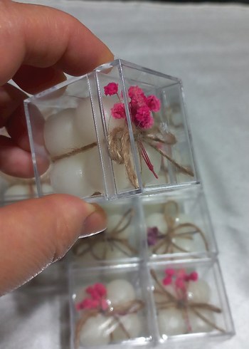 buble mum pleksi kutuda hediyelik cipso cicek suslu - Görsel 5