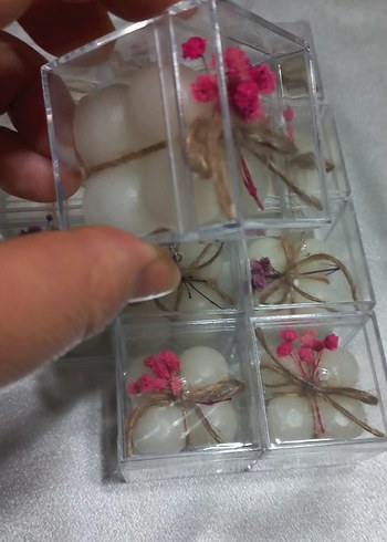 buble mum pleksi kutuda hediyelik cipso cicek suslu - Görsel 6