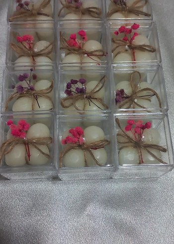 buble mum pleksi kutuda hediyelik cipso cicek suslu - Görsel 8