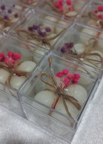 buble mum pleksi kutuda hediyelik cipso cicek suslu - Görsel 3