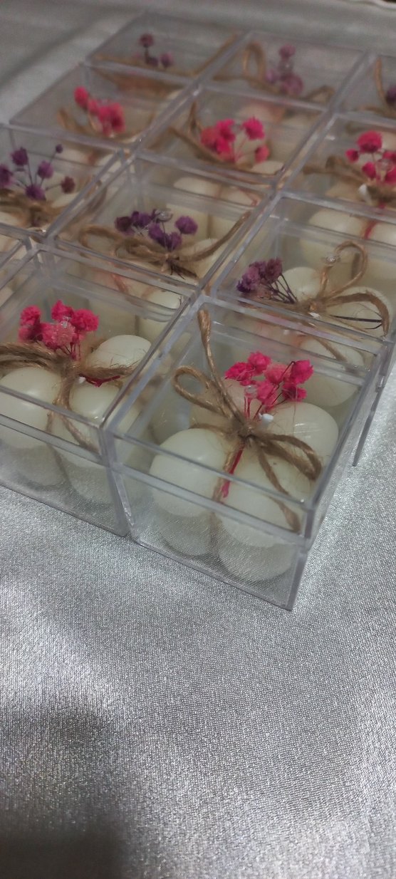 buble mum pleksi kutuda hediyelik cipso cicek suslu - Görsel 4