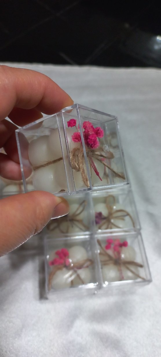 buble mum pleksi kutuda hediyelik cipso cicek suslu - Görsel 5