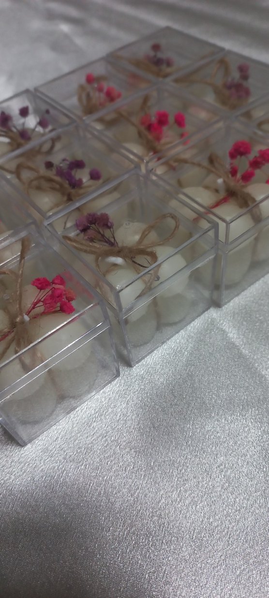 buble mum pleksi kutuda hediyelik cipso cicek suslu - Görsel 2