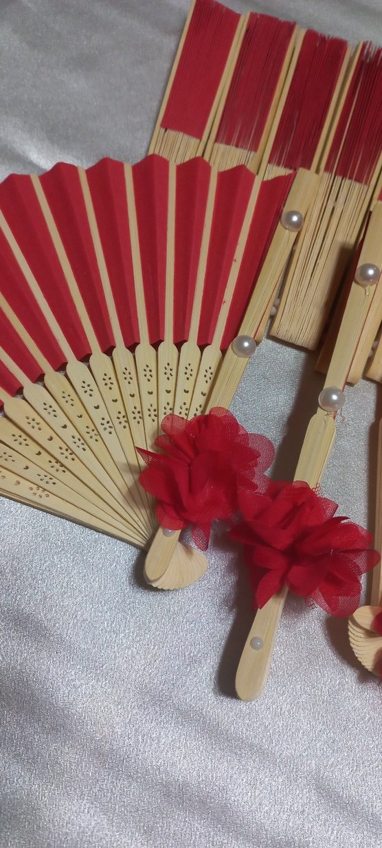 Kırmızı kina Düğün Yelpazesi - Görsel 5