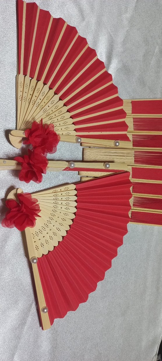 Kırmızı kina Düğün Yelpazesi - Görsel 2