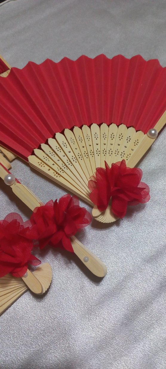 Kırmızı kina Düğün Yelpazesi - Görsel 4