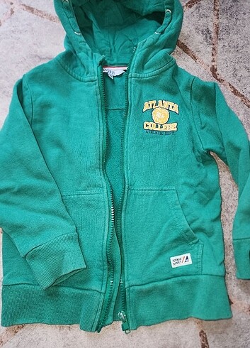 Erkek çocuk kapuşonlu fermuarlı sweatshirt