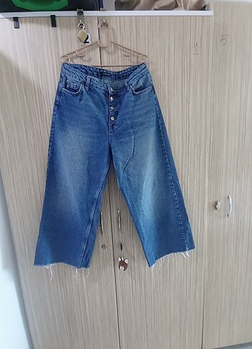 Bol paça kot pantolon geniş