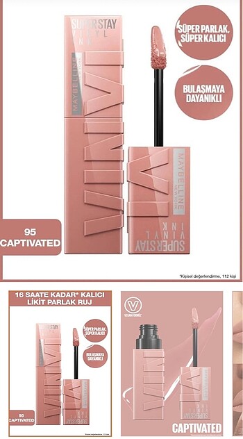 Orijinal 95numara maybelline super stay likit ruj