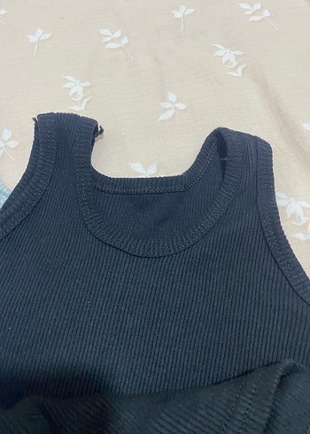 s Beden Gri ve Siyah Pamuklu Örme Kadın Atlet