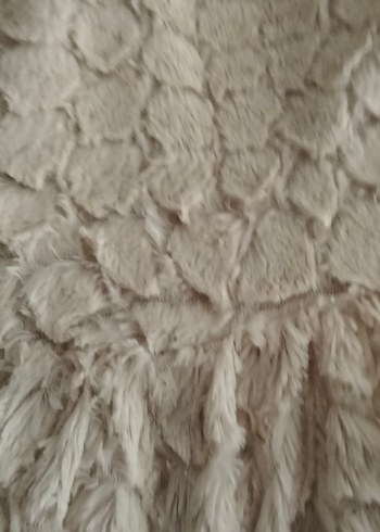 Bej Peluş  Ceket - Görsel 5