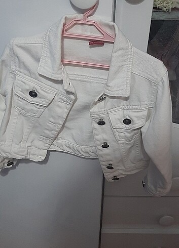 Beyaz kot ceket - Görsel 3