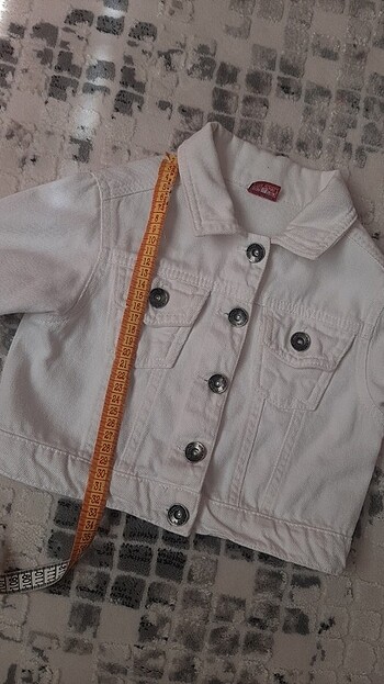 Beyaz kot ceket - Görsel 5