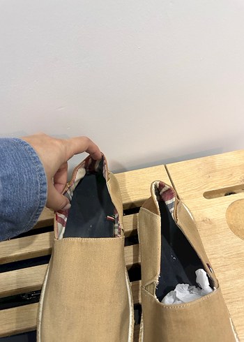 Bej Süet Kadın Espadril Düz Taban - Görsel 4