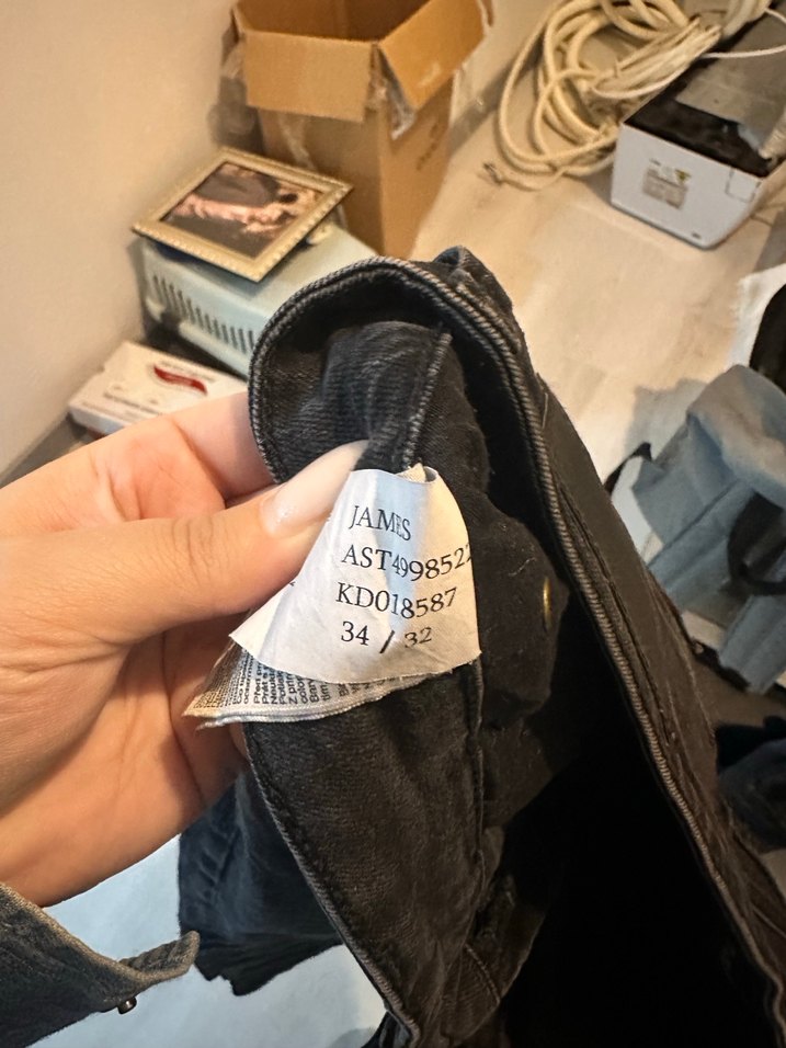 Siyah Bol Kesim Erkek Kot Pantolon - Görsel 5