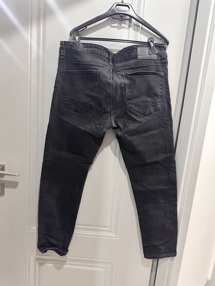 Siyah Bol Kesim Erkek Kot Pantolon - Görsel 3