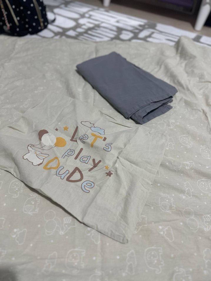 Gri Baskılı bebek nevresim - Görsel 2