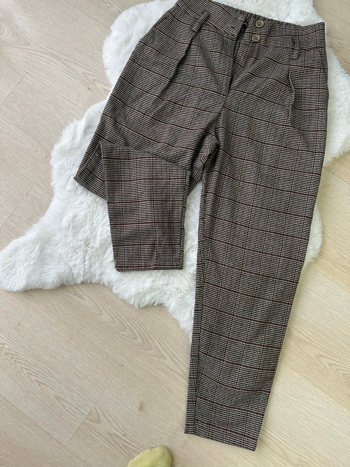Dilvin ekoseli pantolon - Görsel 3