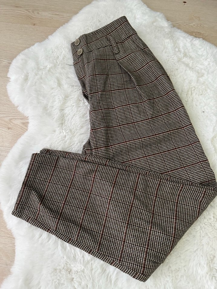 Dilvin ekoseli pantolon - Görsel 2