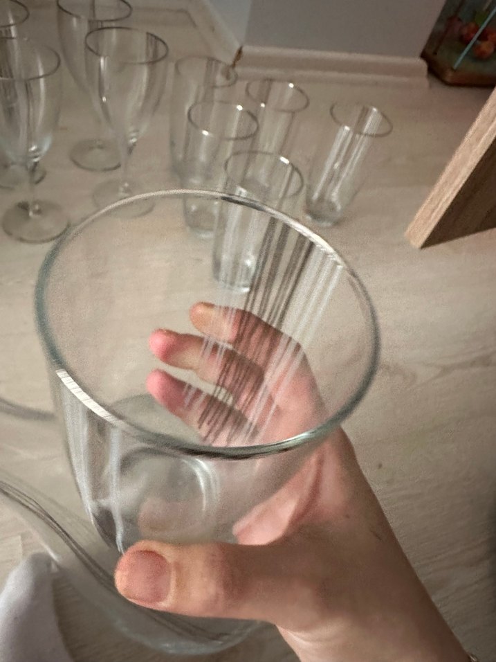 Çizgili Dekoratif Cam Sürahi ve Bardak Seti - Görsel 4