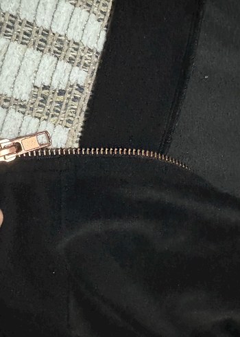 Siyah Fermuarlı kuz çocuk hırka - Görsel 3