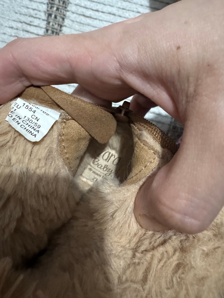 Kız Çocuk Kahverengi Süet Tüylü Bot - Görsel 4