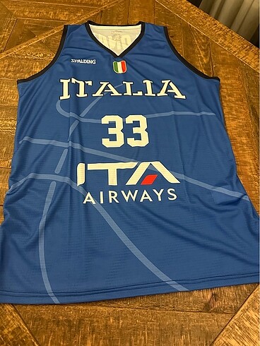 xl Beden lacivert Renk İtalya Milli Basketbol Forması (Fib)