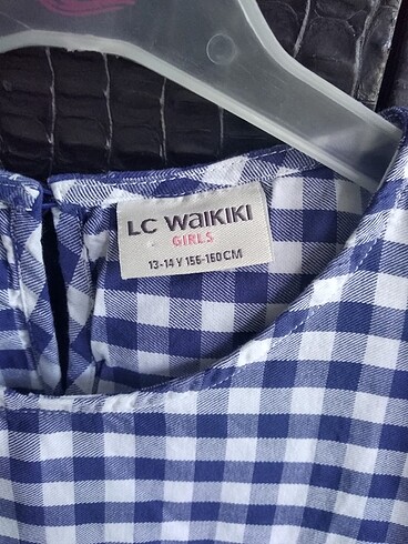 13-14 Yaş Beden LCW 13/14 yaş piti kareli kız çocuk elbisesi
