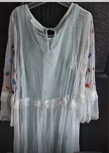 13-14 Yaş Beden Zara kids 13/14 çiçekli tül elbise