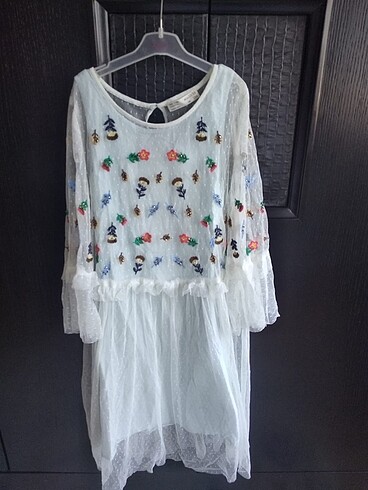 Zara Zara kids 13/14 çiçekli tül elbise